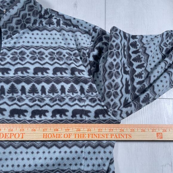 Chubbies Men’s XL The Bear Hug Quarter Zip Fleece Pullover Blue Grey Christmas - Picture 10 of 11